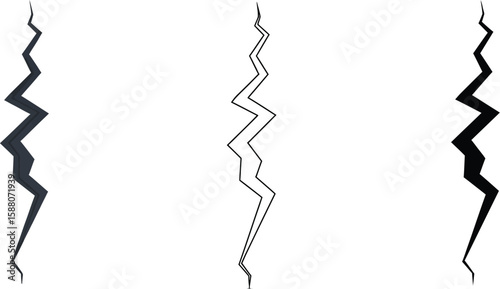 Graphic cracks show fault lines for design or construction applications