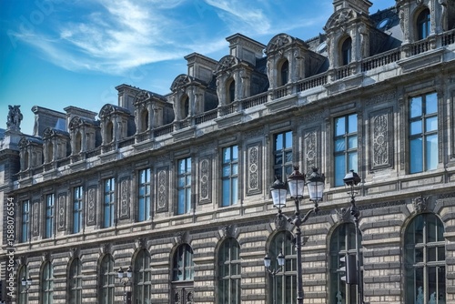Paris, exterior facade of the Louvre