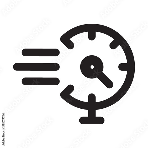 Speed and Efficiency Time Management Vector Icon