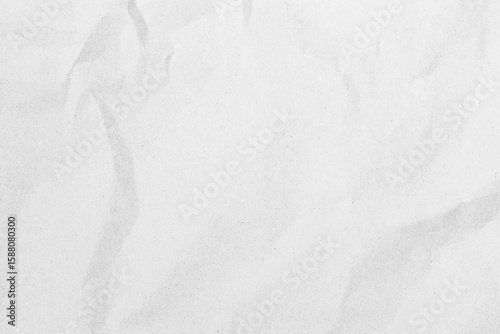 White recycled craft paper texture as background. Grey paper texture, Old vintage page or grunge vignette of old newspaper. Pattern rough art creased grunge letter. Hardboard with copy space for text.