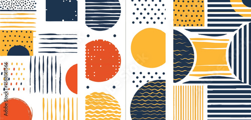 Set of seamless vector patterns with Easter eggs vintage style