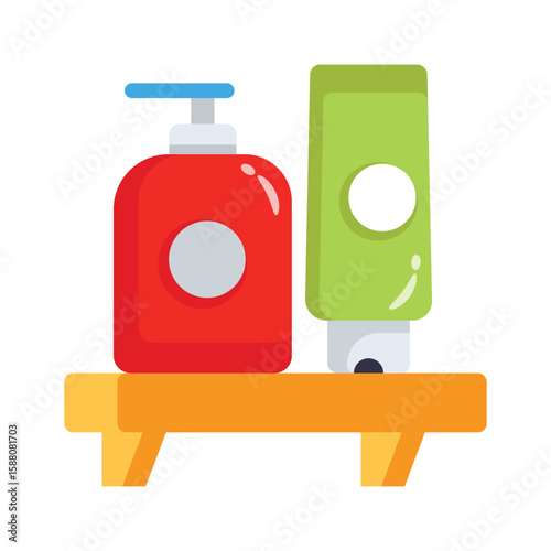 Get this 2d icon of essential hygiene products