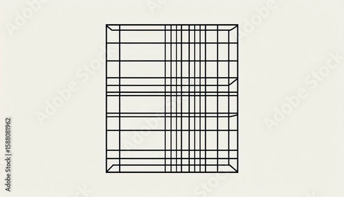 Minimalist Line Art Grid Clean lines forming a grid monochrome K