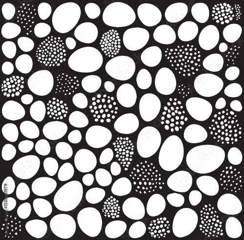 Abstract seamless colorful circle pattern with retro geometric design