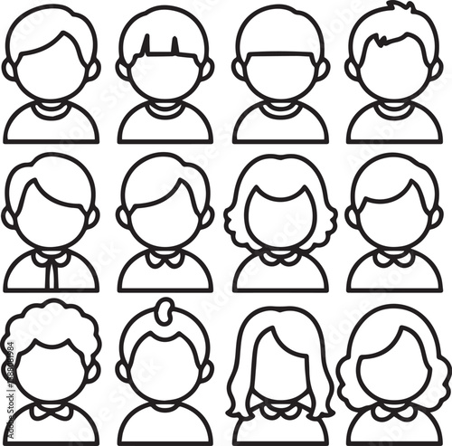 swizzyyneeck0833_Kids_icons_happy_people_with_and_hair_in_black_1e3428b8-8e03-45be-a560-bcd4da278462.eps