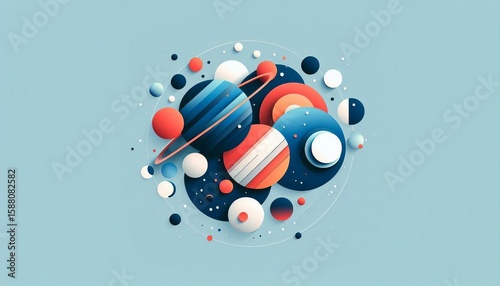 Minimalist Space Simple shapes and colors used to represent spac