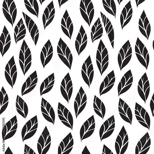 Seamless floral leaf pattern vector nature design vintage spring summer wallpaper background