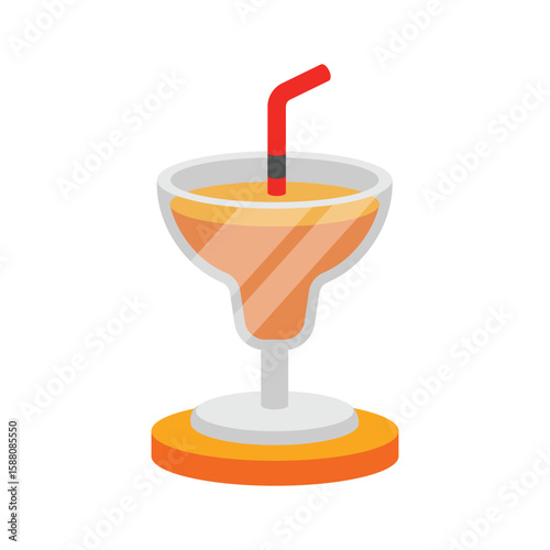 Have a look at this 2d cocktail glass icon