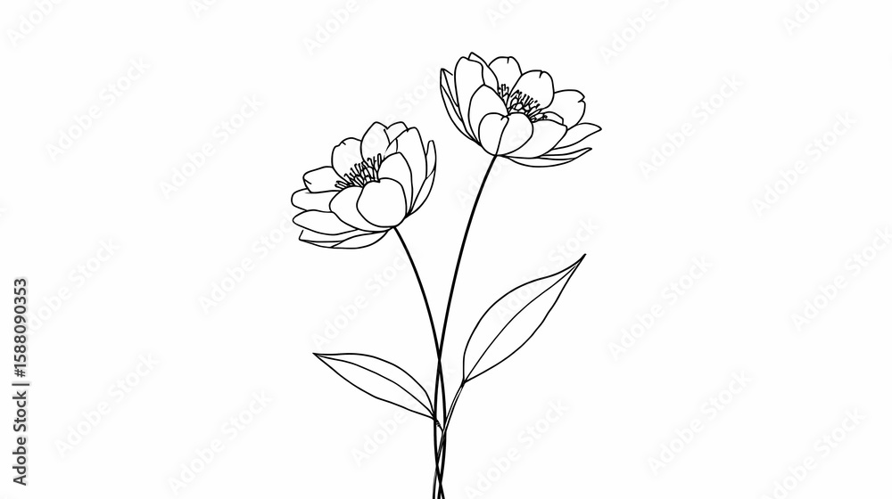 Obraz premium flower isolated on white background