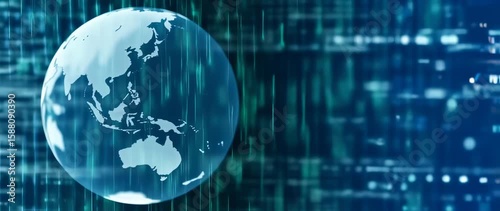 Digital world globe illustration