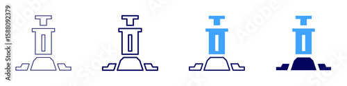 Sword meta icon in 4 different styles. Thin Line, Line, Bold Line, Duotone. Duotone style. Editable stroke