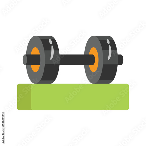 Get this 2d icon of hotel gym dumbbell