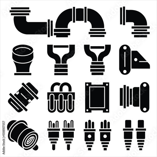 Industrial pipe fittings and electrical connectors plumbing elbows
