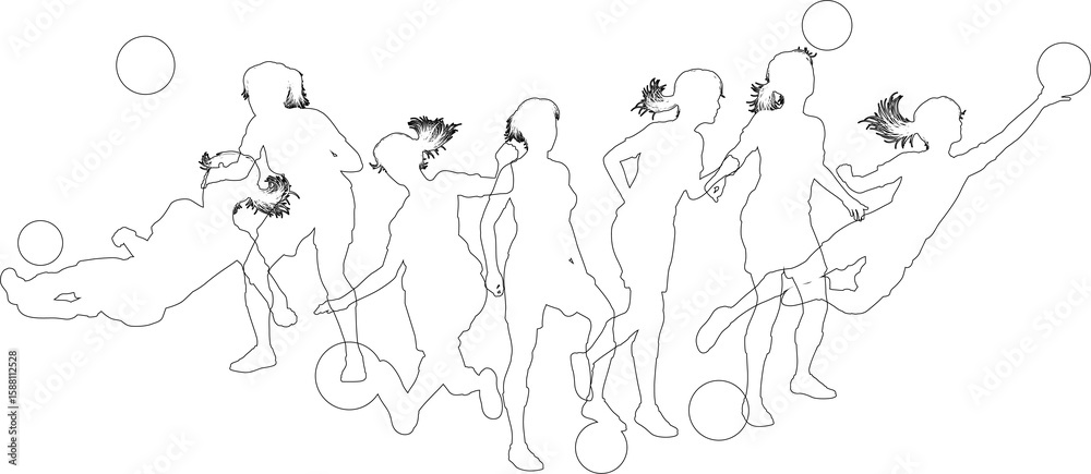 Soccer Football Players Silhouettes Soccer Football Players Silhouettes