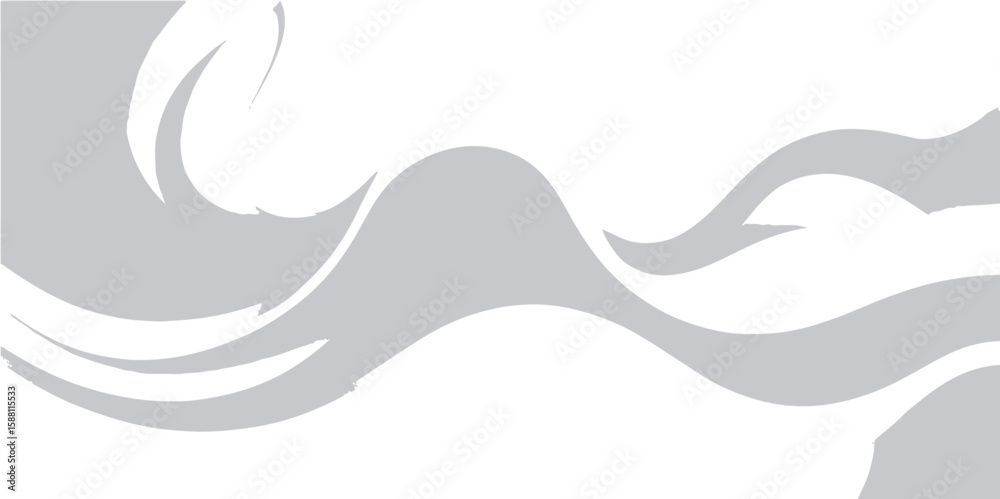 Naklejka premium Black and white vector art illustration of a mustache pattern decoration