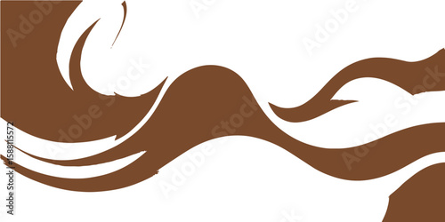Cute cartoon mammal design with a brown hair and chocolate brown background vector illustration