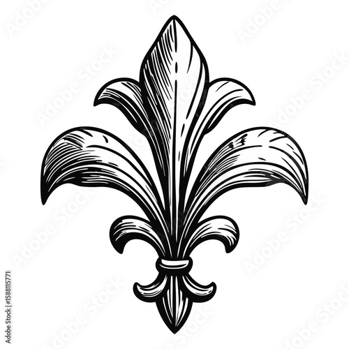 Pressed leaf ornament, a detailed engraved flourish, displaying botanical elegance. Pressed leaf ornament presents an antique-inspired design, featuring intricate details and classic elements.