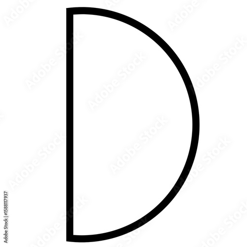 half circle shape outline