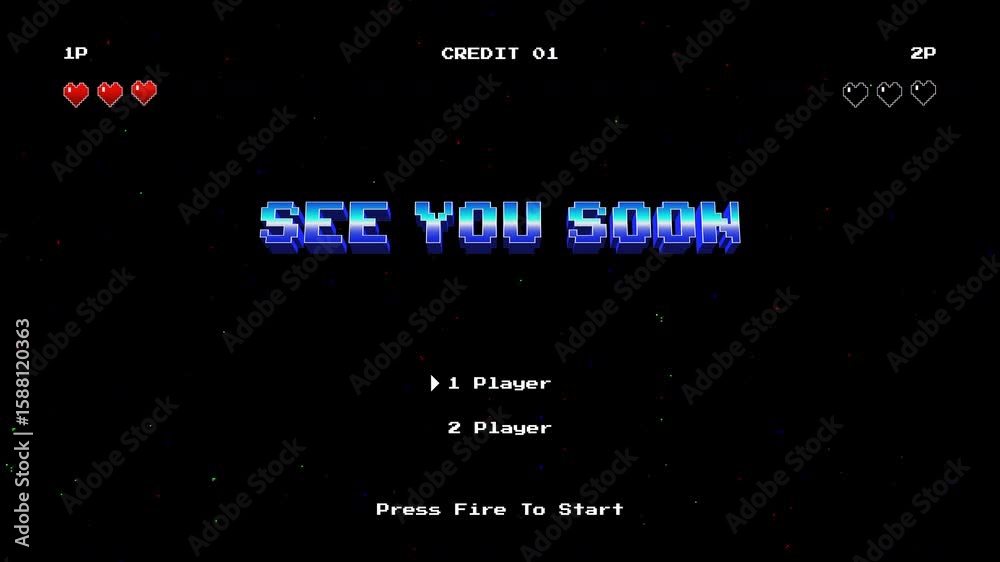 See You Soon - Stream And Podcast Title On Arcade Screen
