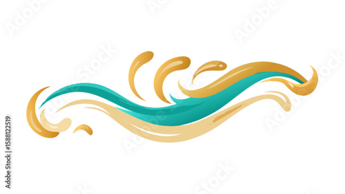Abstract decorative wave design element vector illustration for graphic design and decoration needs usage