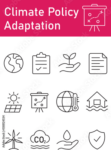 Climate policy adaptation earth checklist sustainability document solar energy presentation global temperature flood wind energy carbon dioxide water protection