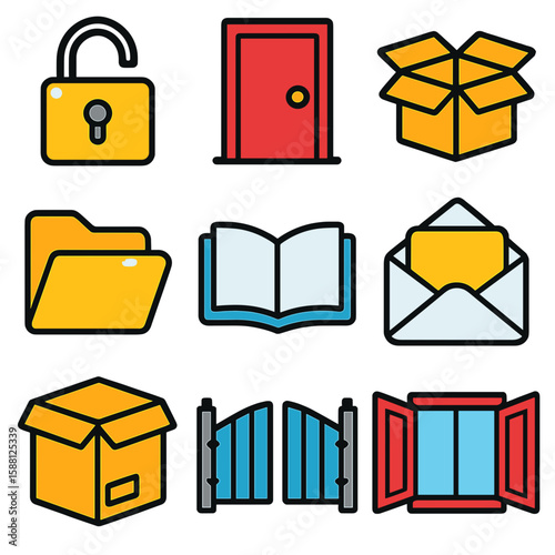 Open Icons:  Versatile Vector Icon Set for Websites and Apps