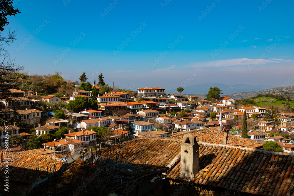 Fototapeta premium Sirince Town view. Visit Izmir concept photo. Sirince town in Selcuk