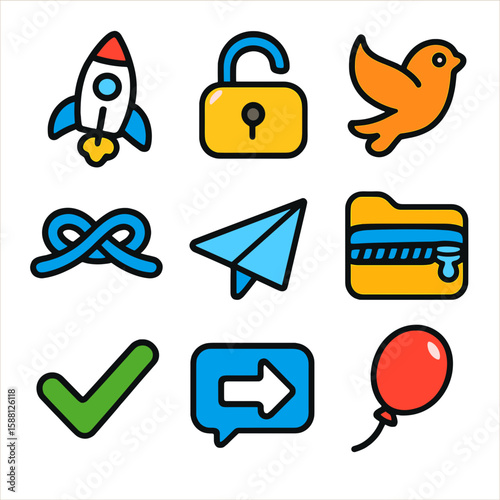 Release Icons: Professional Vector Graphics for Business & Marketing