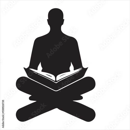 holy quran silhouette , black colour vacktor