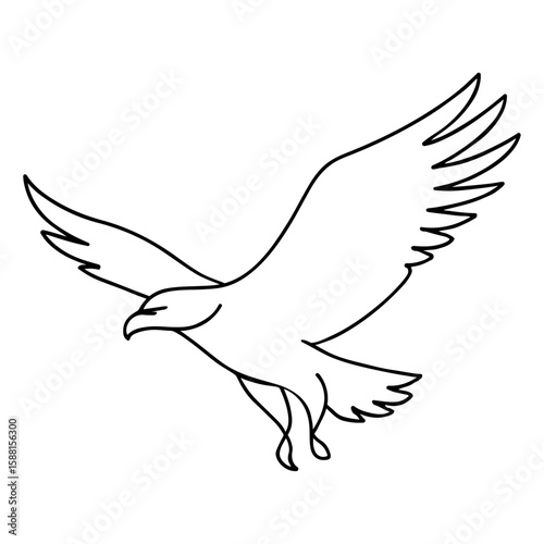 Flying dove of peace vector illustration, a symbol of freedom and love
