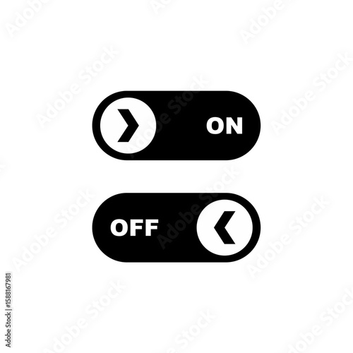 On-off switch button .Vector icon.