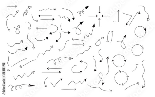 Thin Line Vector Elements – Minimal Abstract Shapes