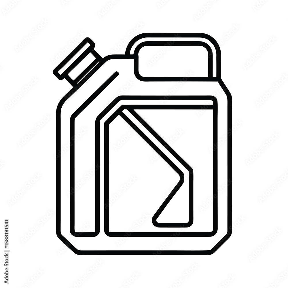 fuel can gasoline container black vector icon fuel can gasoline container black vector icon