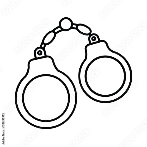 handcuffs law enforcement security metal symbol