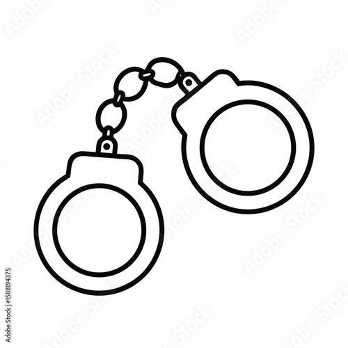 handcuffs law enforcement security metal symbol