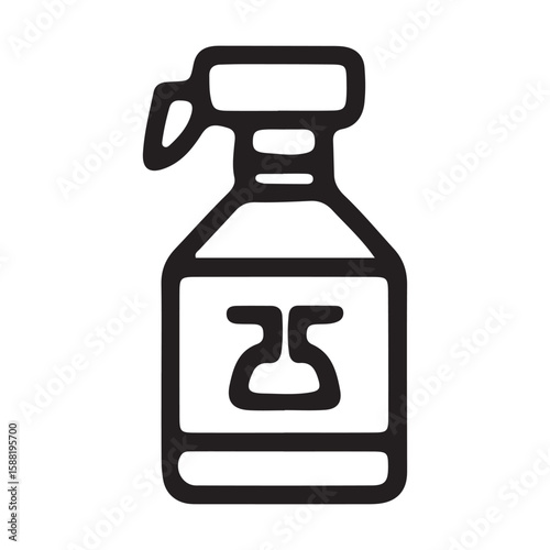 Sprayer Icon Vector Cleaning Solution Illustration for Industrial Hygiene and Sanitization Design Projects