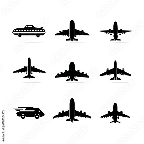 Air & Futuristic Transportation Icons