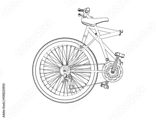 Folding Bike clip art preview