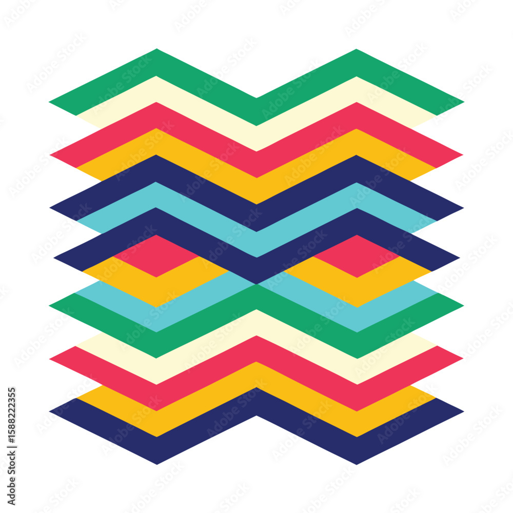 Fototapeta premium Rainbow Diamond Pattern Seamless Vector Art