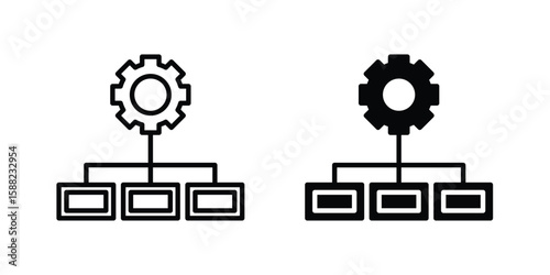 Workflow icon line style graphic design .editable vectors.