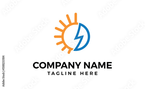 Solar Sun Power Logo design