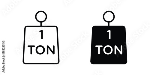 Tonne icon line style graphic design .editable vectors.