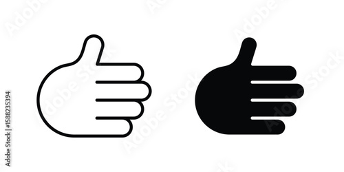 Thumb up icon line style graphic design .editable vectors.