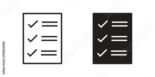 Survey icon line style graphic design .editable vectors.
