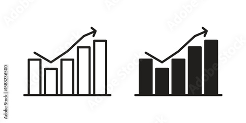 Stagflation icon line style graphic design .editable vectors.