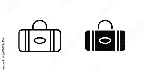 Sports bag icon line style graphic design .editable vectors.