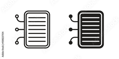 Smart contract icon line style graphic design .editable vectors.