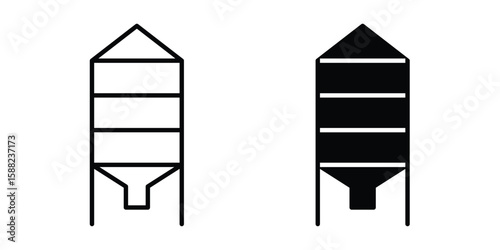 Silo icon line style graphic design .editable vectors.
