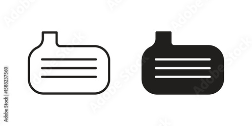 Sewerage tank icon line style graphic design .editable vectors.