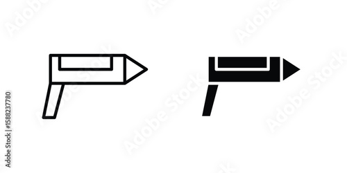 Sealants gun icon line style graphic design .editable vectors.